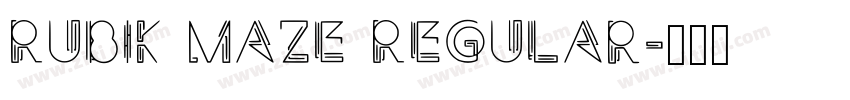 Rubik Maze Regular字体转换